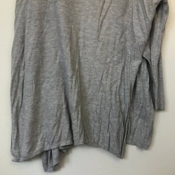 KENNETH COLE NEW YORK Gray Open Front Lightweight Long Cardigan Sweater Medium - Picture 11 of 13